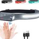 EGUKU Headlamp Rechargeable, Rechargeable LED Headlamps 1200Lumens 2 COB 230°Wide Beam Headlight with Bright 5 Modes Lightweight Waterproof Head Lamp for Outdoor Running, Camping Hiking