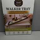 Walker Tray for Folding Walker with Cup Holders, Non-Slip Mat & Bag - Adjustable Universal Plastic Food Table for Seniors - Detachable Guardian Accessories - Removable Walker Trays for rolling walker