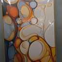 Abstract Wall Art - Modern Colorful Framed Canvas Wall Art for Living Room,Office - Large Decorative Artwork for Bedroom, Aesthetic Room Decor, Oil Painting (48L" x 24W", orange)