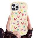 CASBST for iPhone 13 Pro Max Phone Case, Curly Wavy Frame with Cute Pattern