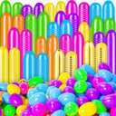 MGparty 210 Pack Easter Eggs Empty 2.3" Plastic Bright Colors Eggs with Golden Eggs for Easter Egg Hunt Party Favors Basket Stuffers Fillers