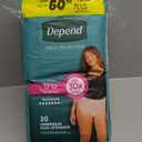 Depend Fresh Protection Adult Diapers, Incontinence & Postpartum Bladder Leak Underwear for Women, Disposable, Maximum, Medium, Blush, 30 Count
