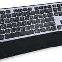 K9100 Wireless Bluetooth Keyboard, Full Size, Multi Devices Keyboard with Wrist Rest, 3-Level Backlit, Number Pad, Rechargeable Quiet for Computer, Laptop, iPad, MacBook, Office, Work.