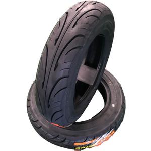 5A02 Set of 2 Scooter Tubeless Tires 3.50-10 (Metric 100/90-10), 51J, Front/Rear Motorcycle/Moped 10" Rim, Black