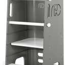 Toddler Tower, 3 Levels Adjustable Height Toddlers Standing Tower, Wooden Toddlers Kitchen Stool for Kids with Removable Safety Rail, Closed Back & Anti-Slip Strips (Gray)