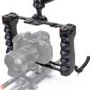 Zeadio Camera Video Rig Cage, Aluminum Filmmaking Movie Making Kit with Top Handle & Arca Type Base, Compatible with All DSLR Camera and Camcorder