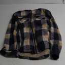 Women's Full Zip Fleece Flannel Jacket Plaid Sherpa Lined Jacket for Women (X-Large, Blue)
