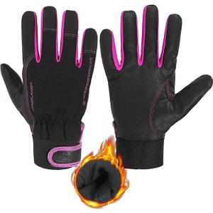 AIGEVTURE Cold Weather Thermal Fleece Winter Work Gloves - Insulated, M