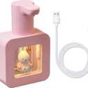 Mipow x Miffy Automatic Soap Dispenser Touchless - 3 Adjustable Foam Levels Smart Sensor, Hand Soap Dispenser for Bathroom Kitchen Home Office, Pink - Gifts for Girls