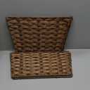 Blissun Christmas Tree Collar, Plastic Rattan Xmas Tree Ring, Farmhouse Christmas Tree Collar, Christmas Tree Skirt for Artificial Christmas Trees Decoration, Brown