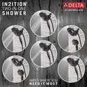 Delta Ashlyn 17 Series Matte Black Dual-Function Shower Faucet Set with In2ition 2-in-1 Dual Shower Head with HandHeld Spray Combo, Valve Trim Kit, Matte Black T17464-BL-I (Valve Not Included)