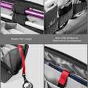 tomtoc Electronic Organizer Accessory Pouch for MacBook Charger, Cables, Power Bank, Hard Drive, Cords, Water-resistant Storage Bag with Removable Card Slots for USB Adapter, Memory Card, Black