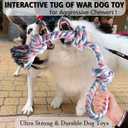 XIGOU Indestructible Dog Toys - Tough Puppy Chew Toys for Aggressive Chewers, Dental Cleaning Tug of War Toy, Great for Small to Large Breeds