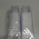 TOFLEN 50 Pack 3.5 oz Mini Dessert Cups with Lids for Party, Square Plastic Dessert Cups with Spoons for Yogurt, Parfait, Pudding, Jello and Appetizers, Dessert Shooters