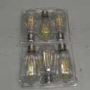 DORESshop 6 Pack LED Edison Bulbs, 4W Edison Light Bulbs, LED Filament Bulbs 40W Equivalent, E26 Base, T45 LED Bulb with Clear Glass, Warm White 2700K, Non Dimmable, Great for Home, Bedroom, Office