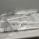 Drive Medical 10210-1 2-Button Folding Walker with Wheels, Rolling Walker, Front Wheel Walker, Lightweight Walkers for Seniors and Adults Weighing Up To 350 Pounds, Adjustable Height, Silver