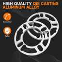 4 Pack Universal Wheel Spacers, 0.39" (10mm) Thick Die Cast Replacement Wheel Spacer for 4 & 5 Lugs Wheels/Rims, Fits 98 to 120mm Multiple Bolts Pattern, 4x100, 4x108, 4x110, 5x114.3, 5x120