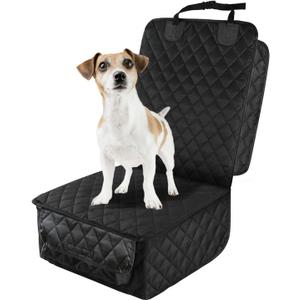 PETICON Waterproof Front Seat Car Cover, Full Protection Dog Car Seat Cover with Side Flaps, Nonslip Scratchproof Front Seat Cover Fits for Cars, Trucks, SUVs, Jeep