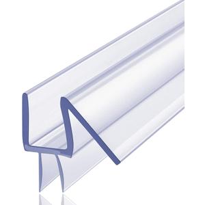 Butecare Premium Frameless Shower Door Bottom Seal Strip for Glass Doors - Shower Door Seal Sweep (1/2 x 39, Clear Vinyl)