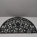 Wrought Iron Rubber Door Mat, Ironworks - 18 Inch Width, 30 Inch Length - Durable, Easy to Clean & Decorative Outdoor Welcome Mats - Heavy Duty for All Weather - Doormat Traps Dirt, Debris, & Mud