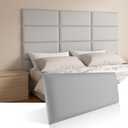 Headboards Wall Panel for Twin, Self-Adhesive 3D Wall Panels, Upholstered Wall Panel for Bedroom/Living Room (4 Pieces 9.84 in x 23.6 in)