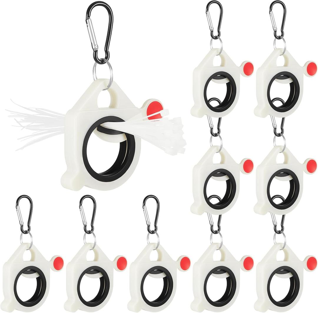 Geelin 10 Pcs Zip Tie Holder Light Plastic Cable Tie Organizer for Efficient Management Reusable Tool for Easy Organization (White)