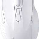 TECKNET Wireless Mouse (2.4G & BT5.0/3.0) Silent 4800 DPI Computer USB A & Bluetooth Mouse 6 Buttons, Wide Compatibility - White