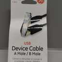 GE USB 2.0 Printer Cable, A Male To B Male Cord, for Printers, Scanners, Compatible with Windows, Mac, Brother, Hp, Canon, Lexmark, Epson, Xerox, 6 Foot Cord, Black, 33760