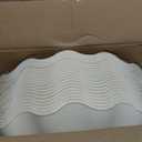 LIYH 20 Pcs 10 Inch Beige Plastic Plates Reusable - Unbreakable Plastic Scalloped Wavy Dinner Plates for Baby Shower Camping Party Outdoor Picnics Dishwasher Safe BPA Free