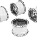 Pampa Bay Porcelain Salerno Napkin Ring - Set of 4