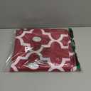 Biscaynebay Extra Long Textured Fabric Shower Curtains 72" W x 84" L, Burgundy Morocco Pearl Printed Hotel Spa Luxury Decorative Bathroom Curtain Machine Washable