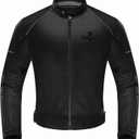 IRON JIA'S Motorcycle Jacket, CE Protection Gear, Summer Breathable Mesh Casual Biker Riding Jacket for Men M (Black)