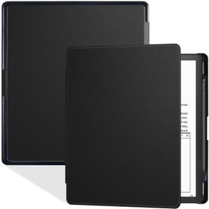 Case for 10.2" Kindle Scribe 2022/2024 Tablet - Slim Lightweight PU Leather Book Folio Cover with Pen Holder & Auto Sleep/Wake, Black