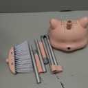 Mini Broom with Dustpan for Kids, 28-in Handle Kids Broom and Dustpan Set for Toddlers Cat-Shaped Children Broom and Cleaning Set Boys Girls Small Housekeeping Helper Set, Pink