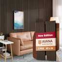 Avana Acoustic Wood Wall Panels  47.2 x 12.6 Inch Dark Walnut Oak Acoustic Panels 2 PCs  Modern Wall Panels For Interior Wall Decor For Home, Office, Studio  Sturdy And Durable Wood Panels For Wall
