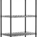 REGILLER 5-Wire Shelving Metal Storage Rack Adjustable Shelves,Standing Storage Shelf Units for Laundry Bathroom Kitchen Pantry Closet(Black,11.8" D x 21.2" W x 53.5" H)