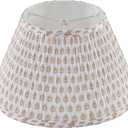 Lamp Shades For Table Lamps,Medium Lamp Shade 7" Top x 13" Bottom x 7.8" Slant Height,Barrel Replacement Lampshade(Spider Fitter), Modern Fabric Pleated Lampshades For Table Lamp 1 Pack(Brown Floral)