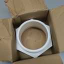 4" PVC Male Adapter Pipe Fittings, 2-Way PVC Slip Hose Adapter Coupling with 4-Inch Male Hose Thread, Schedule 40, White