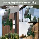 Solar Wreath Hangers for Front Door with 250 LED Lights, Compatible with Lighted Wreaths, Large Suction Cup Hook for Glass Window Outdoor Porch Decorations