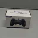 Cipon Wired Controller for PS-2 Console, Black Remote Controllers, PS-2 Accessories Gamepad with Double Vibration, 71 IN Cable