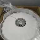 20in Plug in Pendant Light Lantern, White Imitation Silk 3-Light
