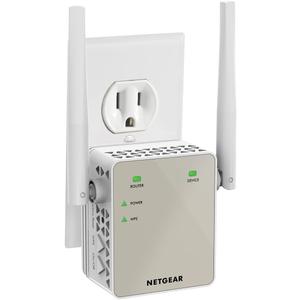 NETGEAR Dual-Band WiFi 5 Range Extender (EX6170)  Coverage up to 1,500 sq. ft., 25 Devices with AC1200 (up to 1200Mbps Speed)  Wireless Signal Repeater - Compact Wall Plug Design  White