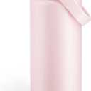ENCOOL Insulated Water Bottle with Straw Stainless Steel Water Bottle, Leak-Proof, BPA-Free, Double Wall Vacuum Keeps Cold for 24 Hours for Sports, Travel, School (32 oz, Cotton Candy)