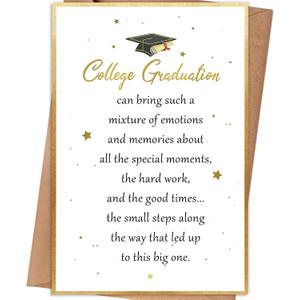 3 x College Graduation Card, 8×5.3 inches