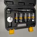 ELEAD 8-Piece 3/8" Drive Spark Plug Socket Set with Universal Joint, Spark Plug Gapper and 6" Extension Bar, SAE & Metric, 5/8", 3/4", 13/16", 14mm, 18mm, CR-V Sockets with Rubber Holding Rings