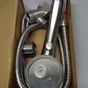 SINGSUO High Pressure Handheld Shower Head with On Off Switch, Detachable Shower Head, 3 Spray Modes Shower Massager Handheld with Hose and Adjustable Angle Bracket (Brushed Nickel)