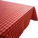 Weavric Buffalo Check Square Tablecloth, 85 X 85 Inches Washable Wrinkle Stain Free Gingham for Buffet Table, Outdoor Picnic, Hotel, Restaurant, Party, Holiday, Christmas, Reddish Pink and Orange