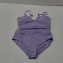 Milumia Girl's Cute Two Piece Swimsuit V Neck Spaghetti Strap Wireless Bikini Set,15-16 Y