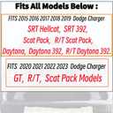 Front Bumper Lip Splitter Spoiler Fit for Dodge Charger SRT Hellcat/RT Scat Pack/Daytona/RT 392 2015-2023 Carbon Fiber Style Coating 4pcs Accessories Air Chin Body Kit