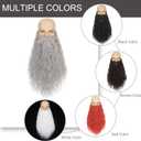 Yan Dream Long Curly Wizard Beard Men Full Fake Beard and Handlebar Mustache Cosplay Costume Facial Hair